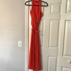 Polo orange wrap dress